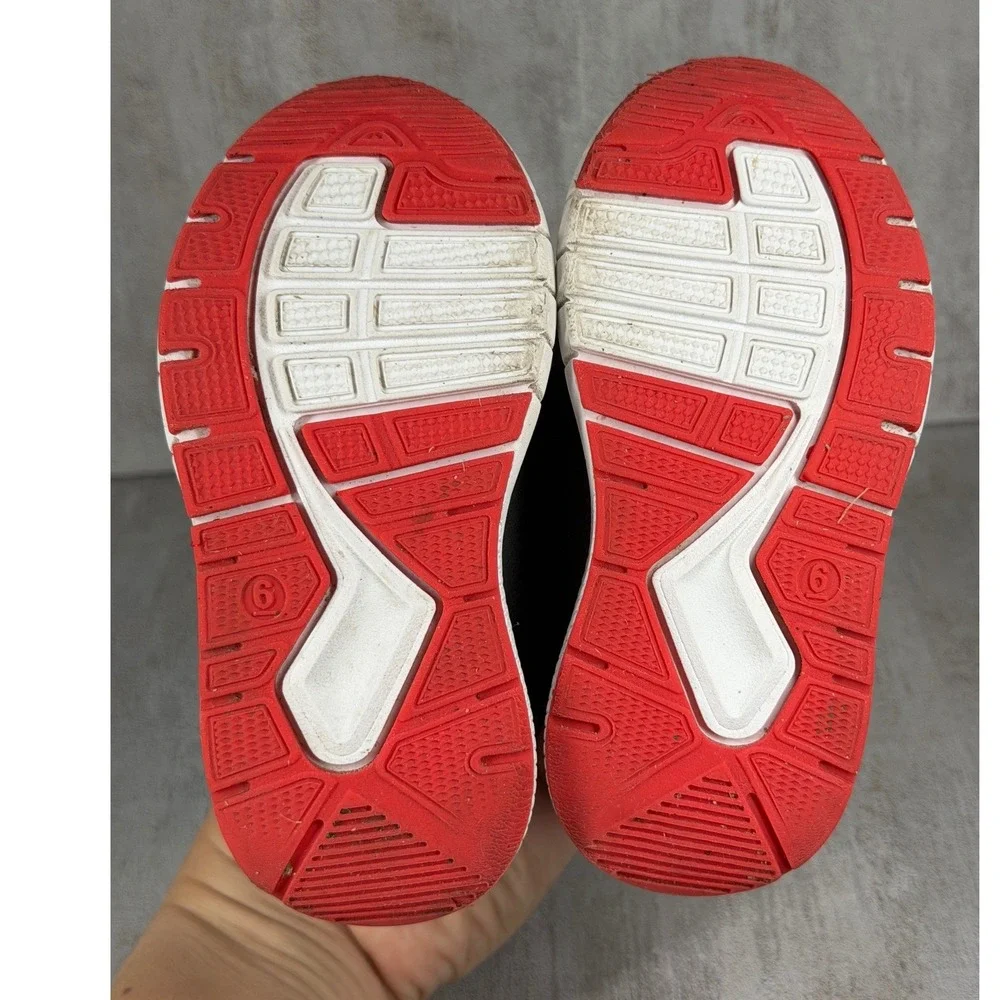 Disney Mickey Mouse Toddler Sneakers Red Black White Strap Shoes Size 6 B3556